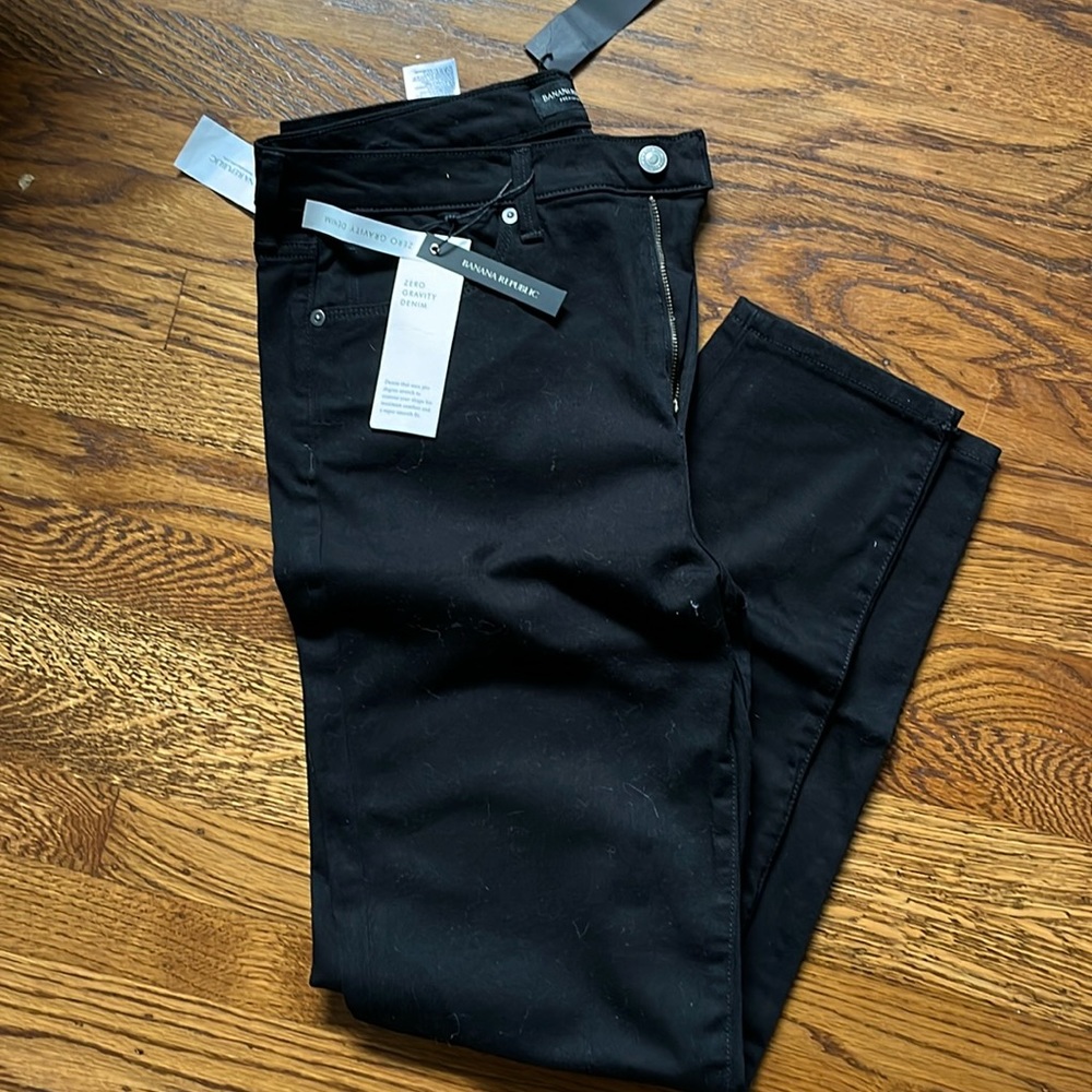 Banana Republic Premium Denim black  jeans size31 NWT zero gravity design denim